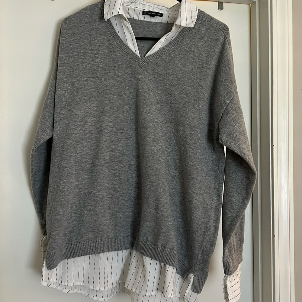 Long sleeve Adrianna Papell sweater blouse size XL